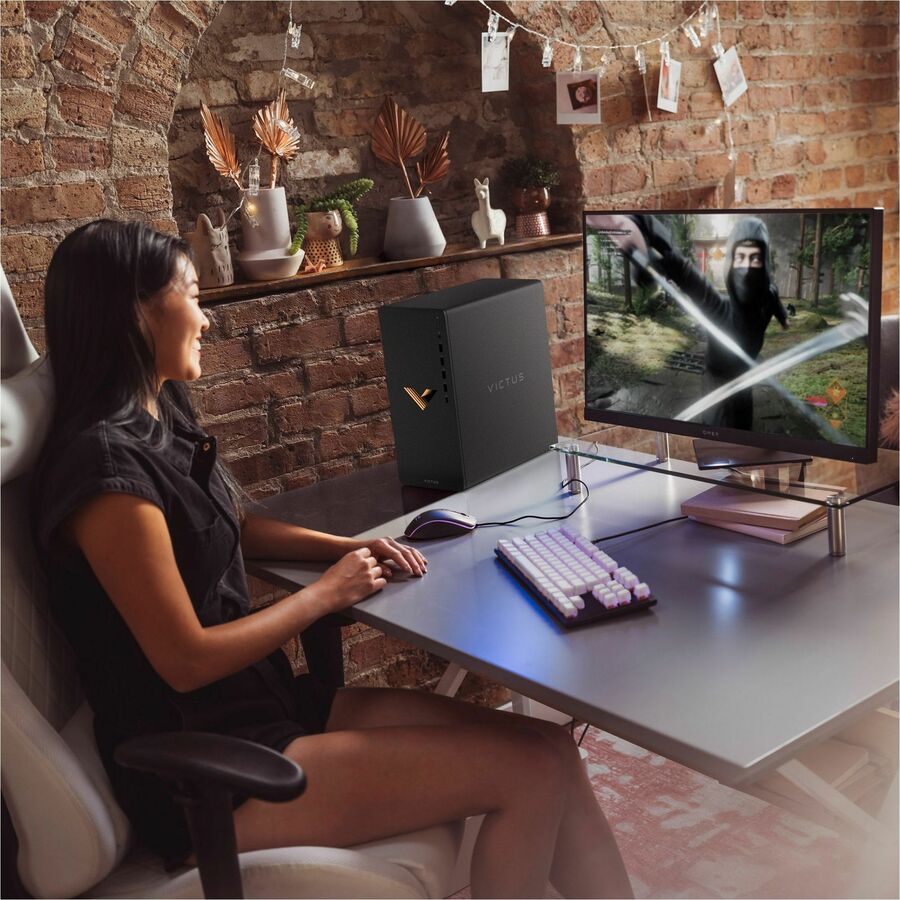 VICTUS TG02-2000i TG02-2069 Gaming Desktop Computer - Intel Core i5 14th Gen i5-14400F - 16 GB - 1 TB SSD - Tower - Mica Silver Metal - Refurbished 9J5K3AAR#ABL