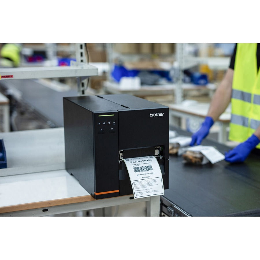 Brother TJ-4120TN Industrial Thermal Transfer Printer - Color - Label/Receipt Print - Fast Ethernet - USB - USB Host - Serial TJ4120TN