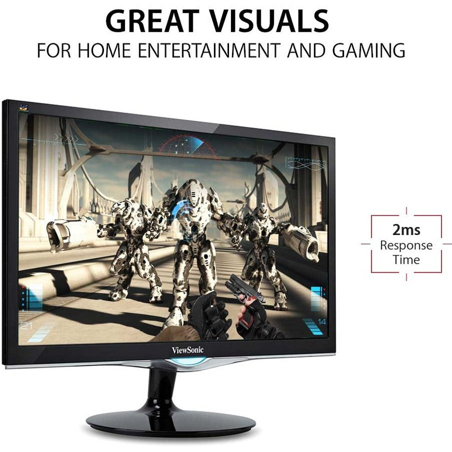 ViewSonic VX2452MH 24 Inch 2ms 60Hz 1080p Gaming Monitor with HDMI DVI and VGA inputs VX2452MH