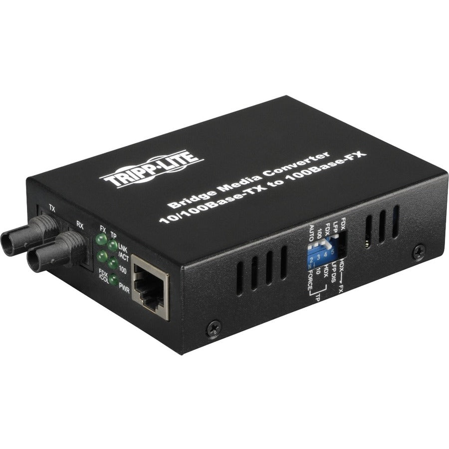 Tripp Lite by Eaton Multimode Fiber to Ethernet Media Converter, 10/100BaseT to 100BaseFX-ST, 2km, 1310nm N784-001-ST