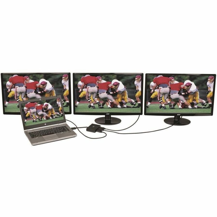 Eaton Tripp Lite Series 3-Port DisplayPort Multi-Monitor Splitter, MST Hub, 4K 60Hz UHD, DP1.2, TAA B156-003-V2