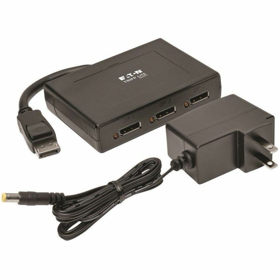 Eaton Tripp Lite Series 3-Port DisplayPort Multi-Monitor Splitter, MST Hub, 4K 60Hz UHD, DP1.2, TAA B156-003-V2