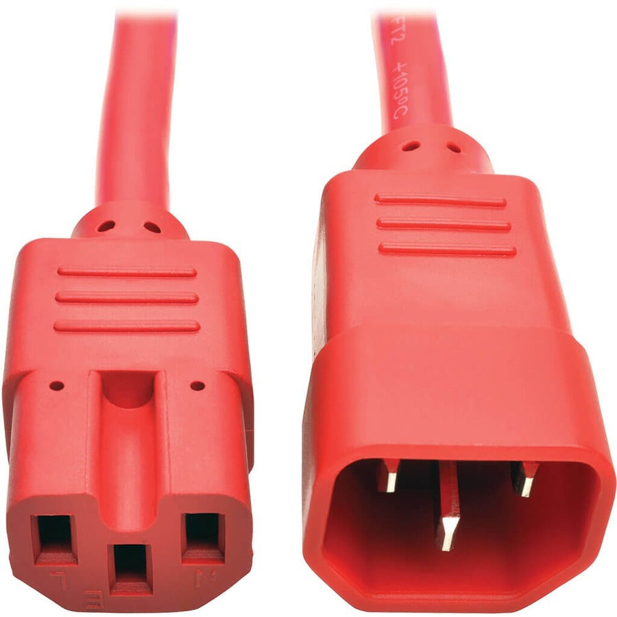 Eaton Tripp Lite Series Power Cord C14 to C15 - Heavy-Duty, 15A, 250V, 14 AWG, 6 ft. (1.83 m), Red P018-006-ARD