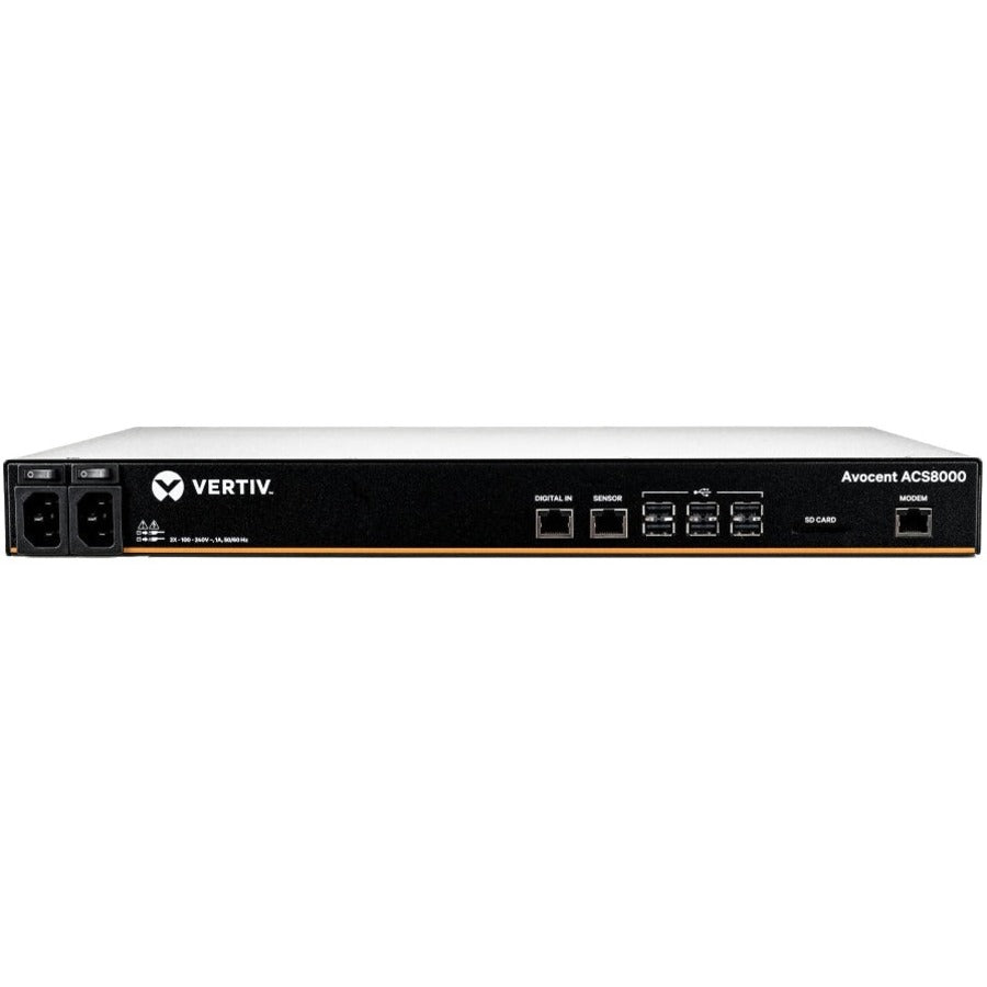 Vertiv Avocent 8-port ACS8000 Console System with dual AC Power Supply, non-TAA ACS8008MDAC-400