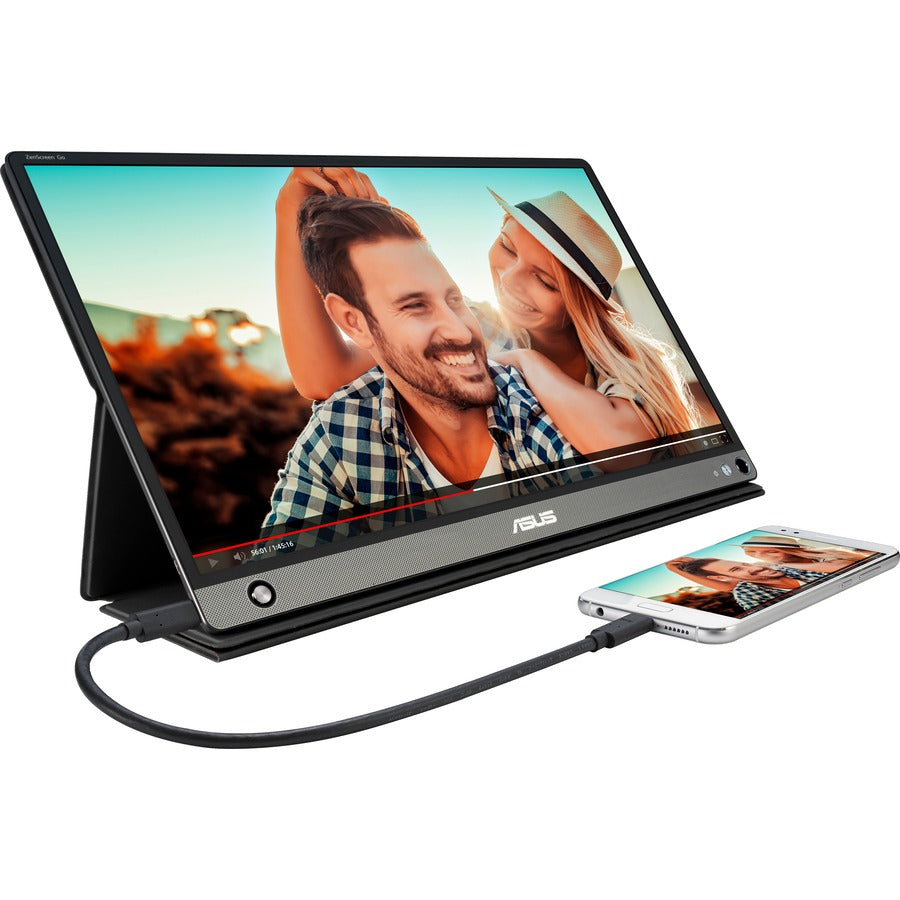 Asus ZenScreen GO MB16AHP 16" Class Full HD LCD Monitor - 16:9 - Black, Gray MB16AHP