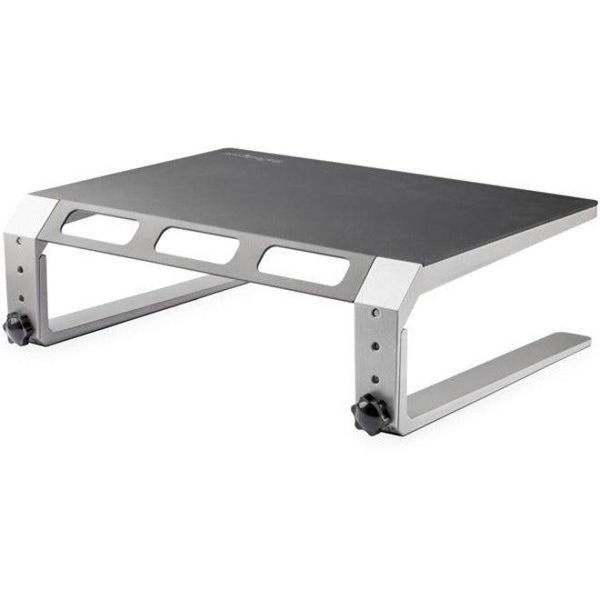StarTech.com Monitor Riser Stand, For up to 32" (22lb/10kg) Monitor, Monitor Riser, Steel&Aluminum, Monitor Shelf w/ Three Height Settings MONSTND