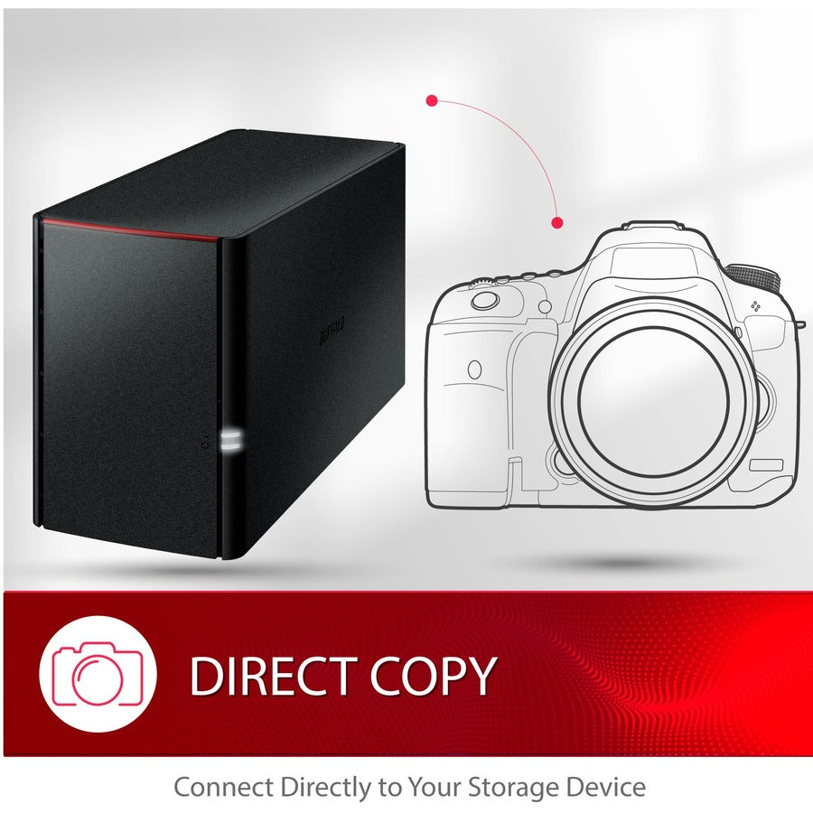 BUFFALO LinkStation SoHo 220 Home-Office NAS Storage 12TB Personal Cloud Hard Drives Included LS220D1202B