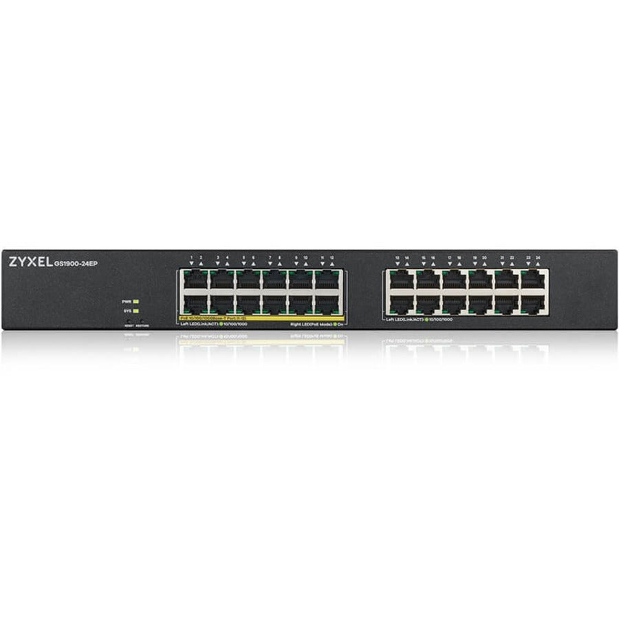 ZYXEL 24-port GbE Smart Managed PoE Switch GS1900-24EP