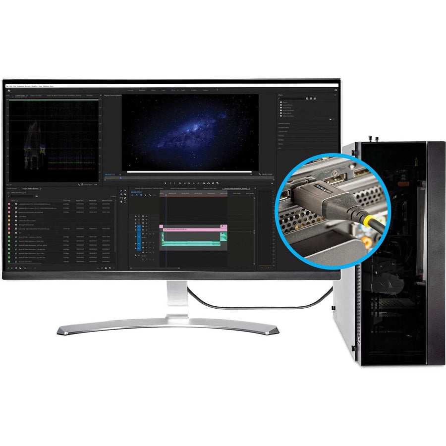 StarTech.com 16ft (5m) VESA Certified DisplayPort 1.4 Cable, 8K 60Hz HDR10, UHD 4K 120Hz Video, DP to DP Monitor Cord, DP 1.4 Cable, M/M DP14VMM5M