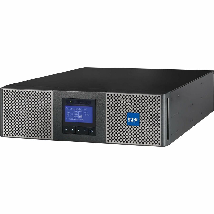 Eaton 9PX 6000VA 5400W 208V Online Double-Conversion UPS - L6-30P or Hardwired Input, 2 L6-20R, 2 L6-30R, Lithium-ion Battery, Cybersecure Network Card, Extended Run, 3U Rack/Tower - Battery Backup 9PX6K-L