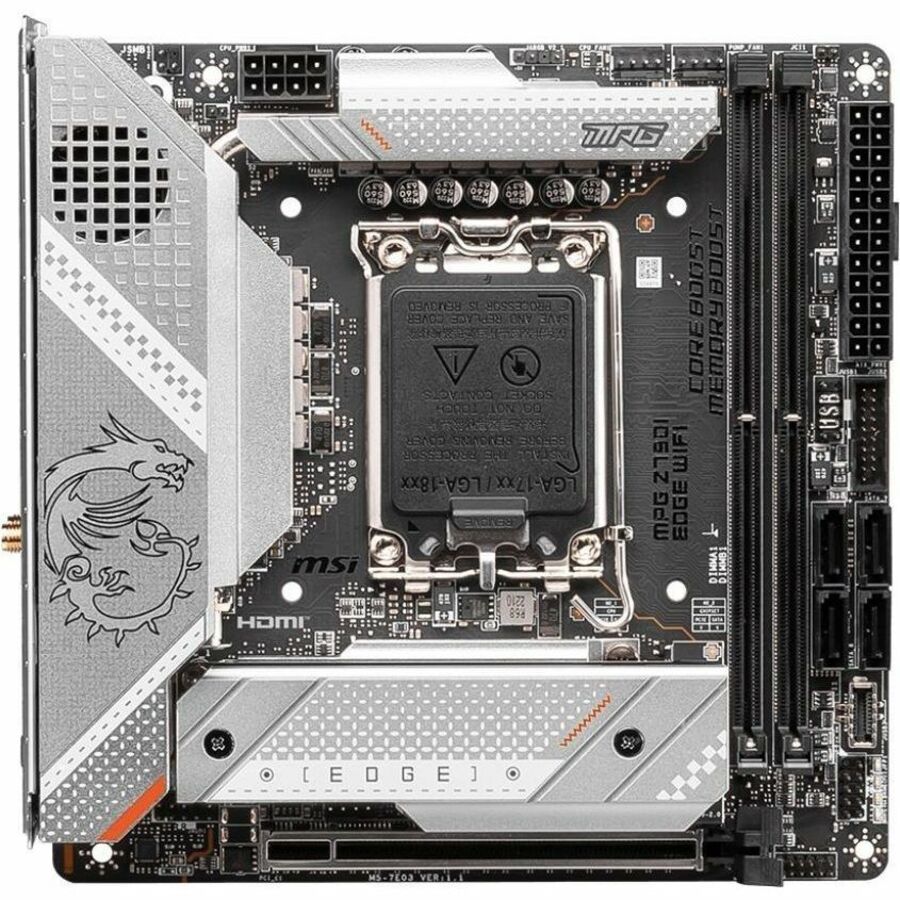 MSI MPG Z790I EDGE WIFI Gaming Desktop Motherboard - Intel Z790 Chipset - Socket LGA-1700 - Mini ITX Z790IEDGE