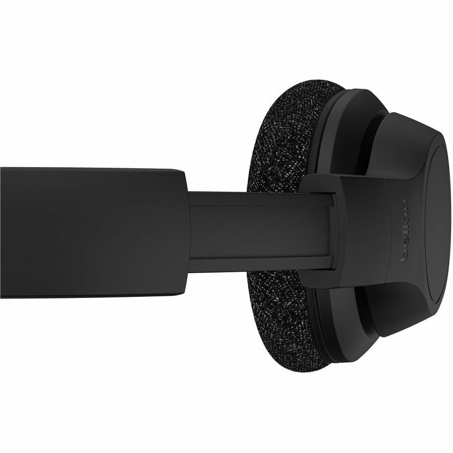 Belkin SoundForm Adapt Wireless Over-Ear Headset, Headphones for Work, Play, Gaming, & Travel with Built-in Boom Microphone - Compatible with iPhone, iPad, Galaxy, and More - Black AUD005BTBLK