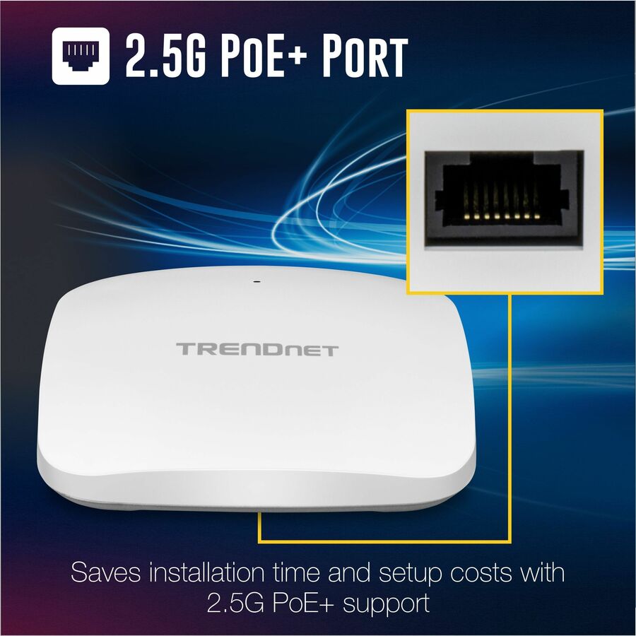 TRENDnet TEW-925DAP Dual Band IEEE 802.11 a/b/g/n/ac/ax 5.27 Gbit/s Wireless Access Point - TAA Compliant TEW-925DAP