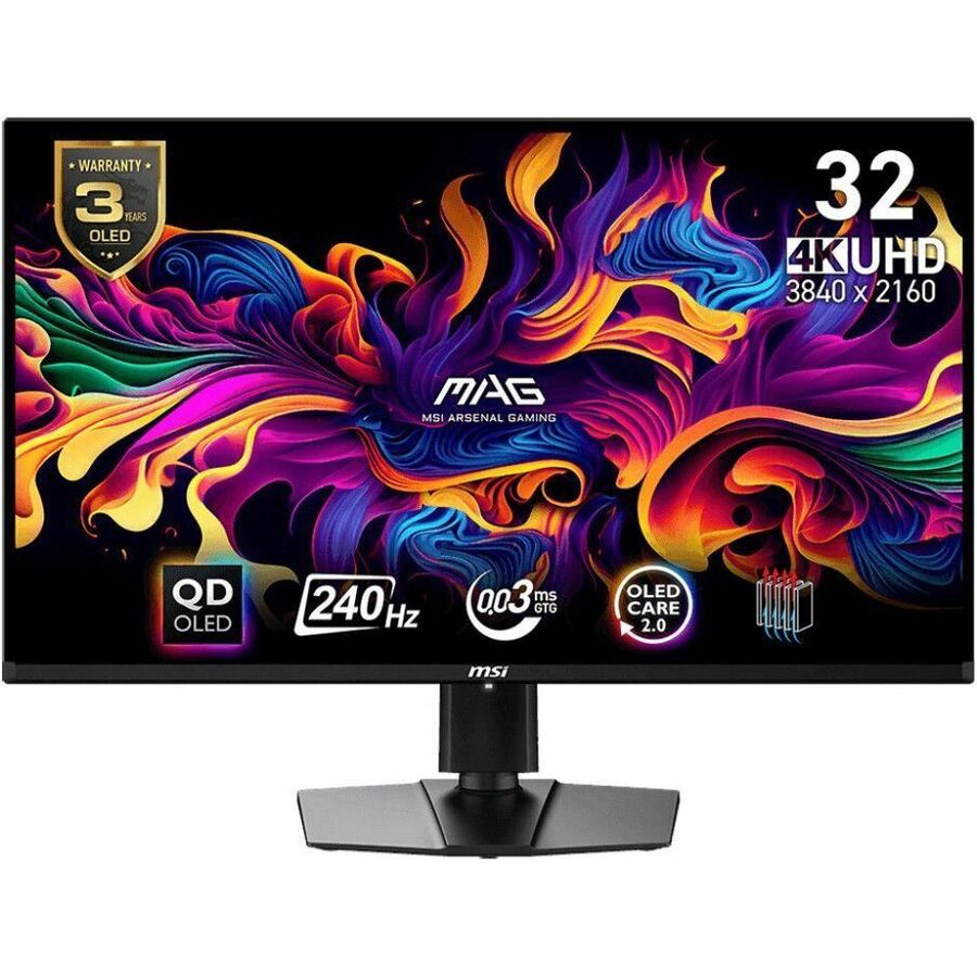 MSI MAG 321UPX QD-OLED 32" Class 4K UHD Gaming OLED Monitor - 16:9 - Black MAG321UPXQDOLED