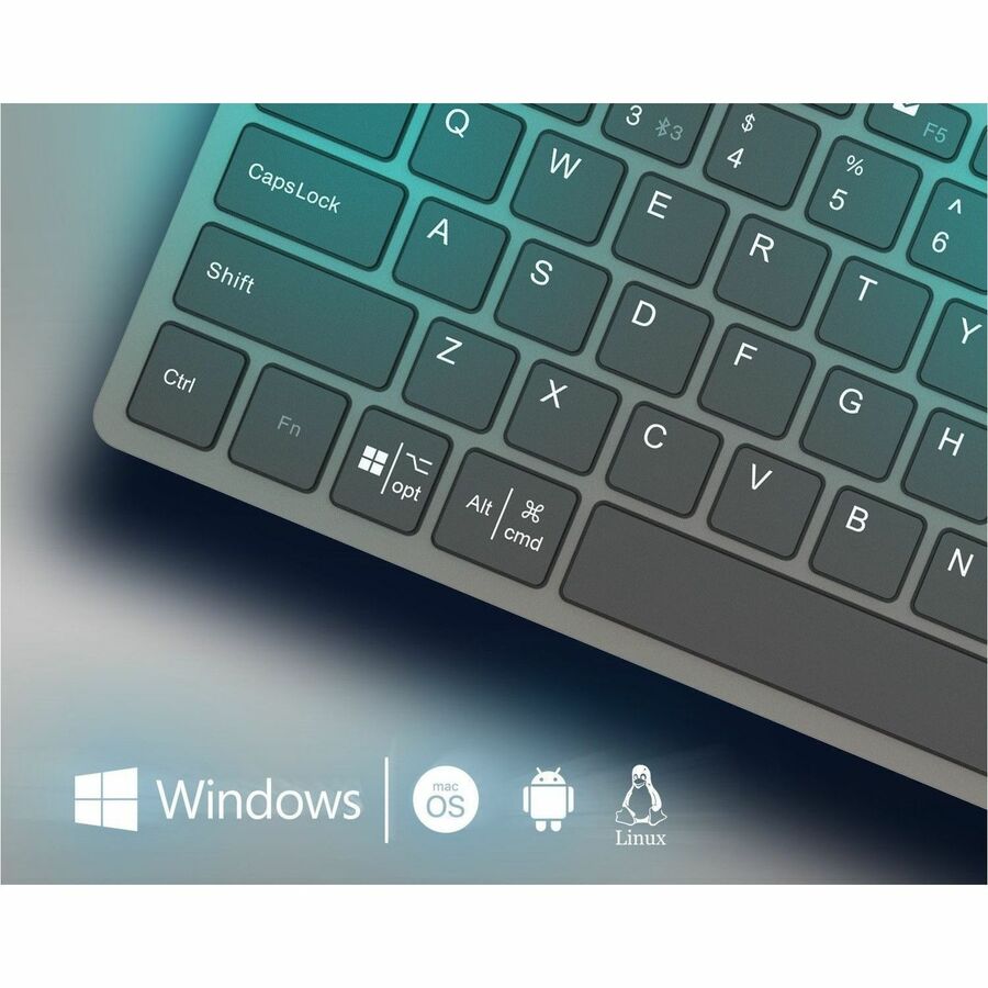Adesso EasyTouch 7000 Multi OS Bluetooth Scissor Switch Keyboard with CoPilot AI Hotkey WKB-7000BB