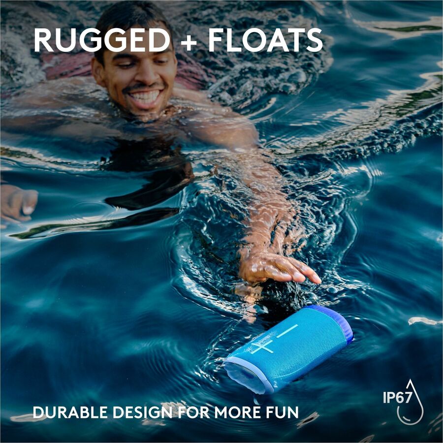 ULTIMATE EARS EVERBOOM Wireless Bluetooth Portable Speaker, Big Bass and Immersive 360-Degree Sound, Floatable Waterproof Speaker IP67, up to 20-Hour Battery and 180 ft (55 m) Range, Black 984-001872