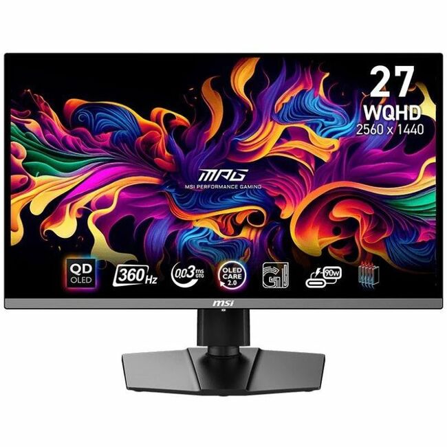 MSI MPG271QRX QD-OLED 27" Class WQHD Gaming OLED Monitor - 16:9 - Black MPG 271QRX QD-OLED