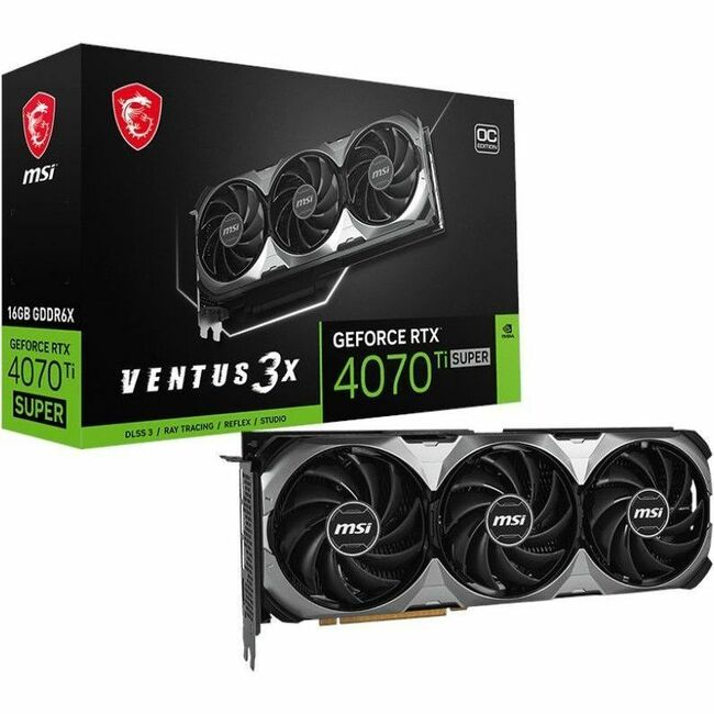 MSI NVIDIA GeForce RTX 4070 Ti SUPER Graphic Card - 16 GB GDDR6X G407TS16V3C