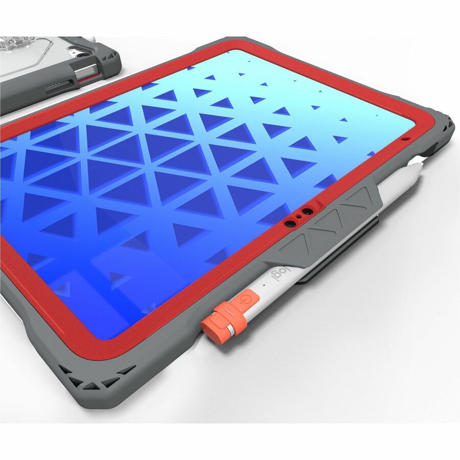 MAXCases Shield Extreme-X2 for iPad 10 10.9" (2022) (Red Bezel-Gray Case) APSXX2IP10RED