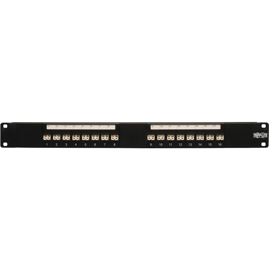 Tripp Lite by Eaton 16-Port Fiber Patch Panel, 1U (LC/LC), Multimode or Singlemode N490-016-LCLC
