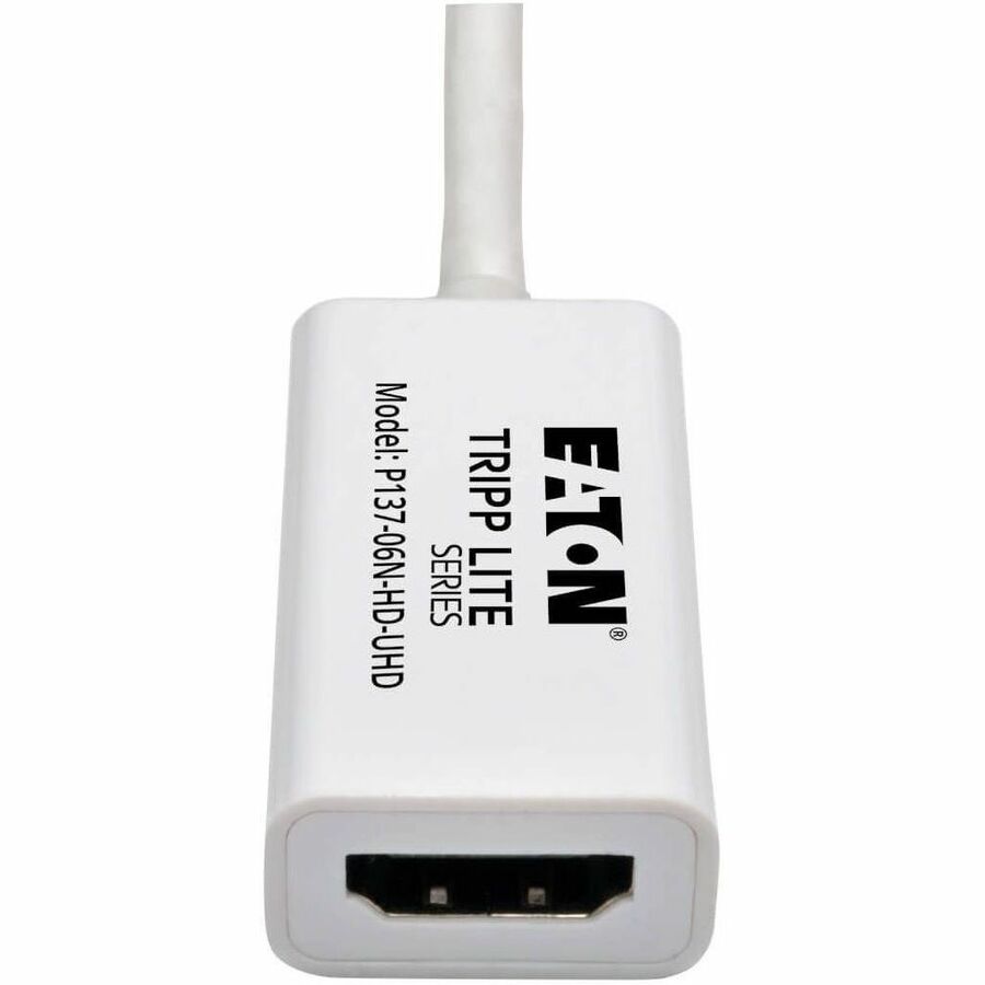 Eaton Tripp Lite Series Keyspan Mini DisplayPort to HDMI Active Adapter Video Converter (M/F) - 4K, DP1.2, 6 in. P137-06N-HD-UHD