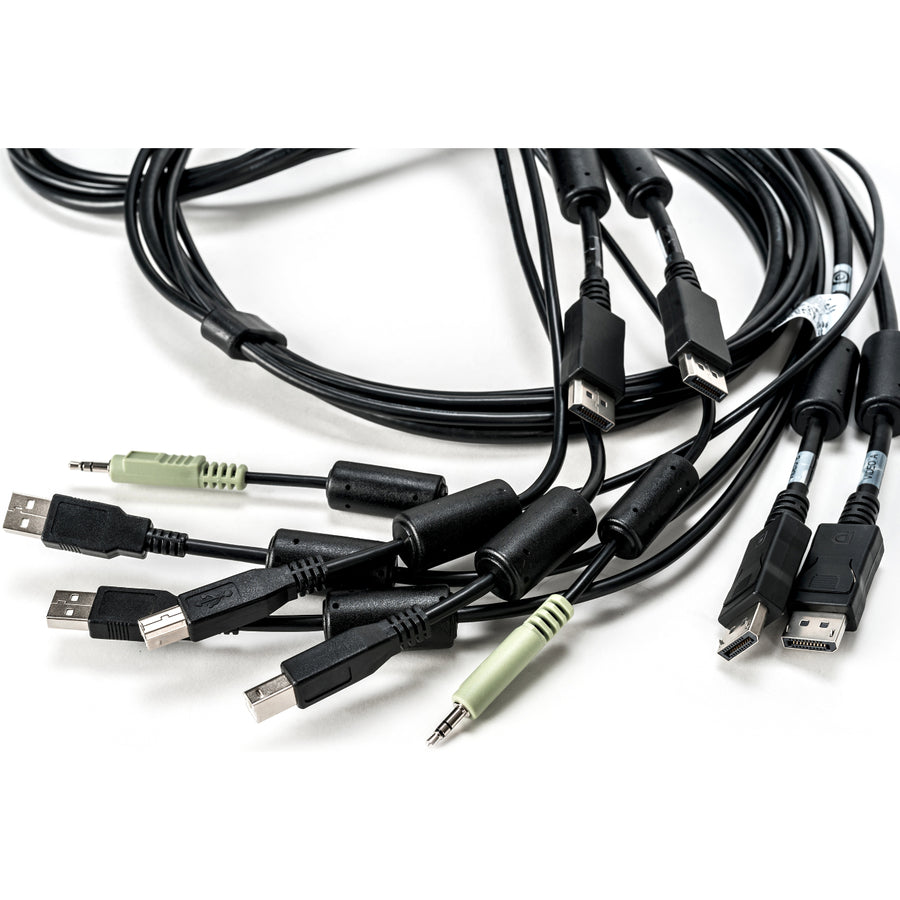 Vertiv Avocent Dual USB Keyboard and Mouse, Dual DisplayPort and Audio Cable, 6 ft. for Vertiv Avocent SV and SC Series Switches CBL0108