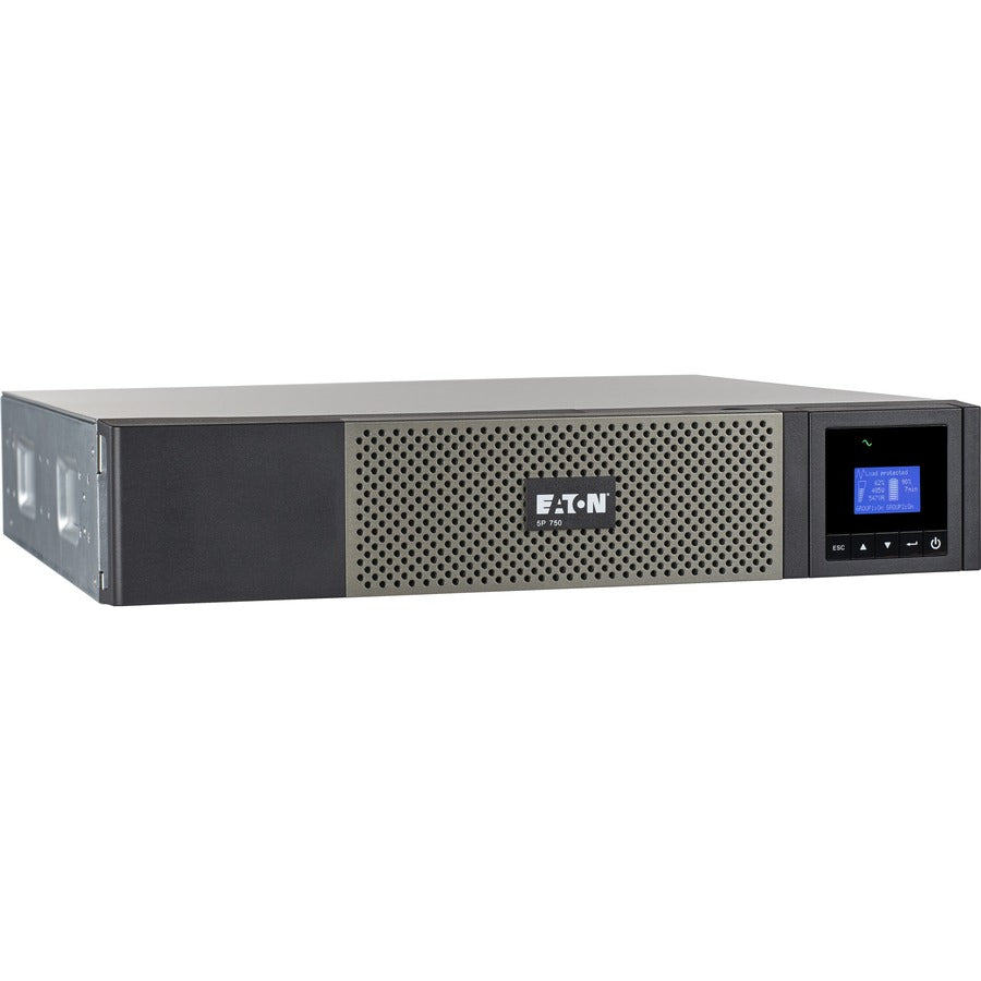 Eaton 5P 750VA 600W 120V Line-Interactive UPS, 5-15P, 10x 5-15R Outlets, 16-Inch Depth, True Sine Wave, Cybersecure Network Card Option, 2U - Battery Backup 5P750RC