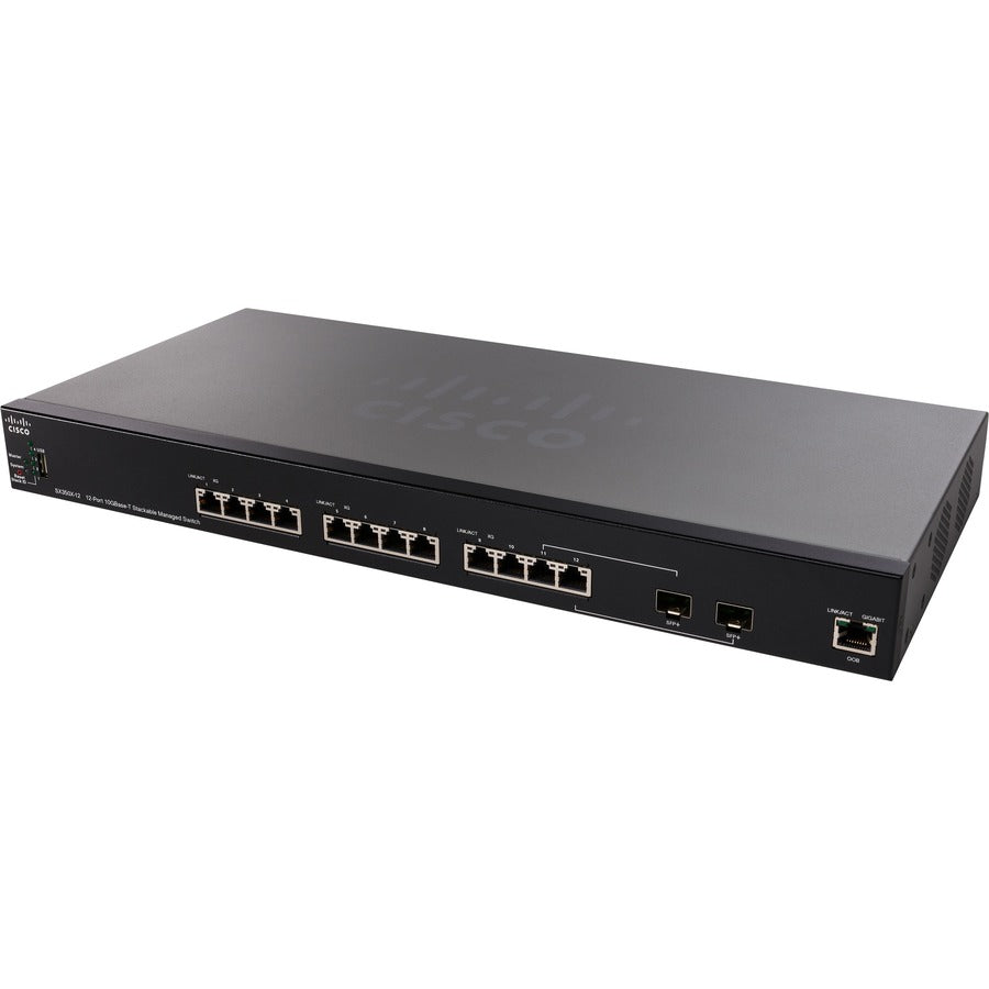 Cisco SX350X-12 12-Port 10GBase-T Stackable Managed Switch SX350X-12-K9-NA-RF