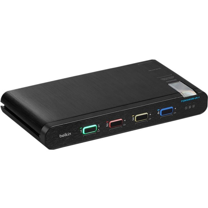 Belkin Universal 2nd Gen Secure KVM Switch, 4-Port Single Head w/ CAC F1DN104KVM-UN-4