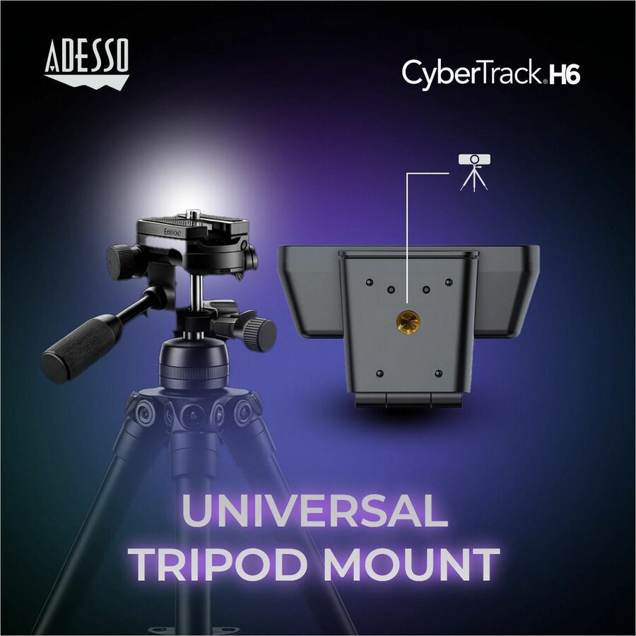 Adesso CyberTrack H6 4K Ultra HD Webcam - 8 Megapixel - 30 fps - USB 2.0 - Fixed Focus - Tripod mount - Privacy shutter CYBERTRACK H6
