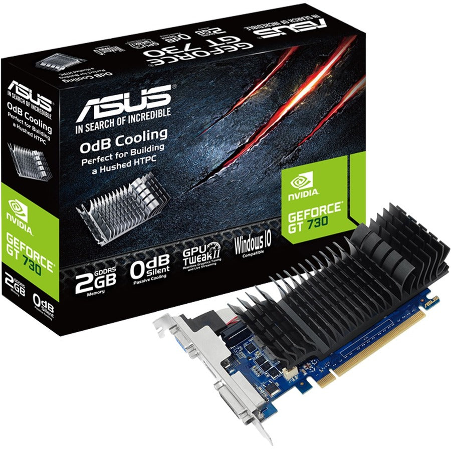 Asus NVIDIA GeForce GT 730 Graphic Card - 2 GB GDDR5 - Low-profile GT730-SL-2GD5-BRK