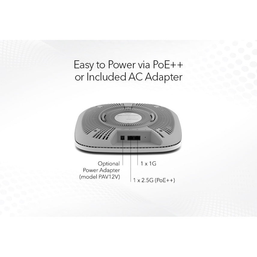Netgear Business WAX630 Tri Band IEEE 802.11 a/b/g/n/ac/ax/i 6 Gbit/s Wireless Access Point - Indoor WAX630PA-100NAS