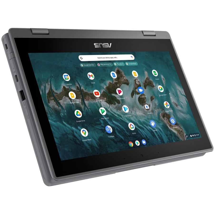 Asus Chromebook Flip CR1 CR1100FKA-YZ142T 11.6" Touchscreen Convertible Chromebook - HD - Intel Celeron N5100 - 4 GB - 32 GB Flash Memory - Dark Gray CR1100FKA-YZ142T