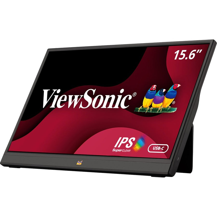 ViewSonic VA1655 15.6 Inch 1080p Portable IPS Monitor with Mobile Ergonomics, USB C, Mini HDMI and a Protective Case for Home and Office VA1655