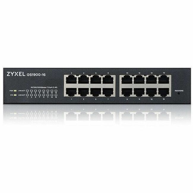 ZYXEL 16-port GbE Smart Managed Switch GS1900-16 REV 03F