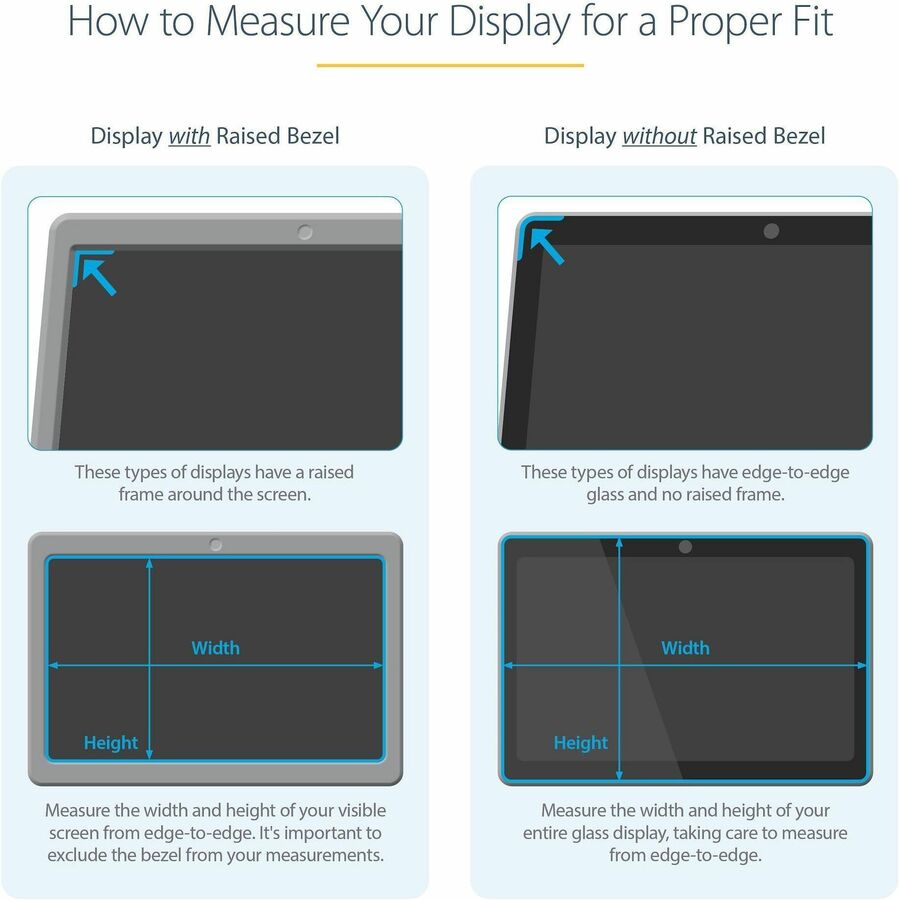 StarTech.com 14in Laptop Privacy Screen For 16:9 Displays, Anti-Glare Privacy Filter with 51% Blue Light Reduction, Matte/Glossy 14L-PRIVACY-SCREEN