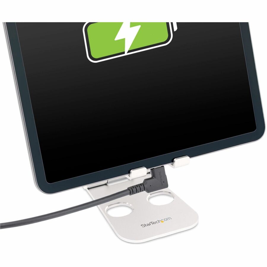 StarTech.com 1.6ft (50cm) Rugged Right Angle USB-C Cable, USB 3.2 Gen 2 (10 Gbps), USB C to C Data Transfer Cable, 100W PD, 4K 60Hz, 90 Degree USB-C Cable RUSB31CC50CMBR
