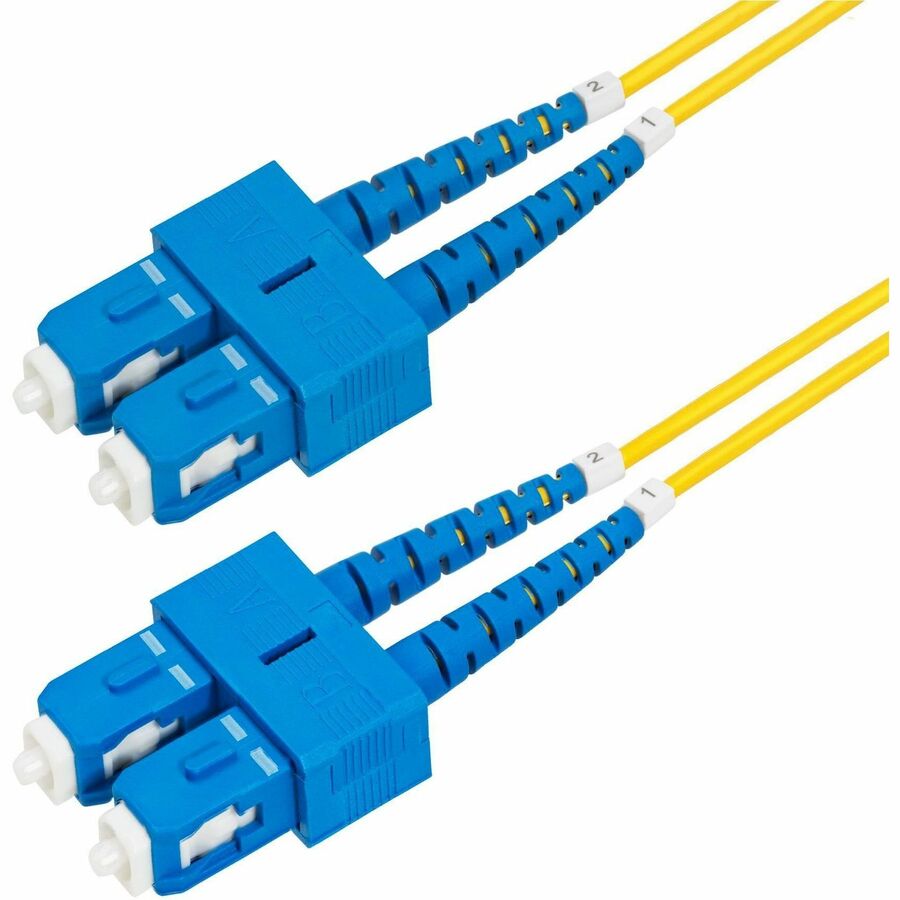 StarTech.com 10m (32.8ft) SC to SC (UPC) OS2 Single Mode Duplex Fiber Optic Cable, 9/125, 40G/100G, Low Insertion Loss, LSZH Jumper Cord SMDOS2SCSC10M