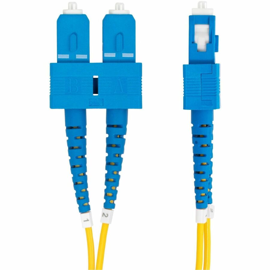 StarTech.com 10m (32.8ft) SC to SC (UPC) OS2 Single Mode Duplex Fiber Optic Cable, 9/125, 40G/100G, Low Insertion Loss, LSZH Jumper Cord SMDOS2SCSC10M
