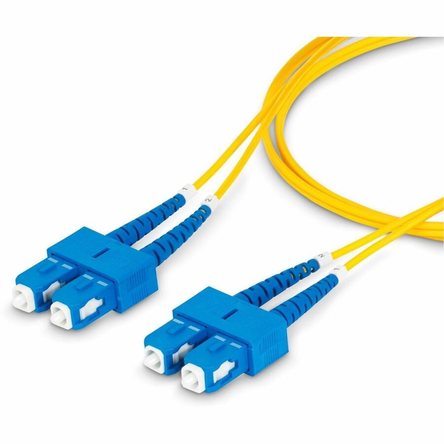 StarTech.com 10m (32.8ft) SC to SC (UPC) OS2 Single Mode Duplex Fiber Optic Cable, 9/125, 40G/100G, Low Insertion Loss, LSZH Jumper Cord SMDOS2SCSC10M