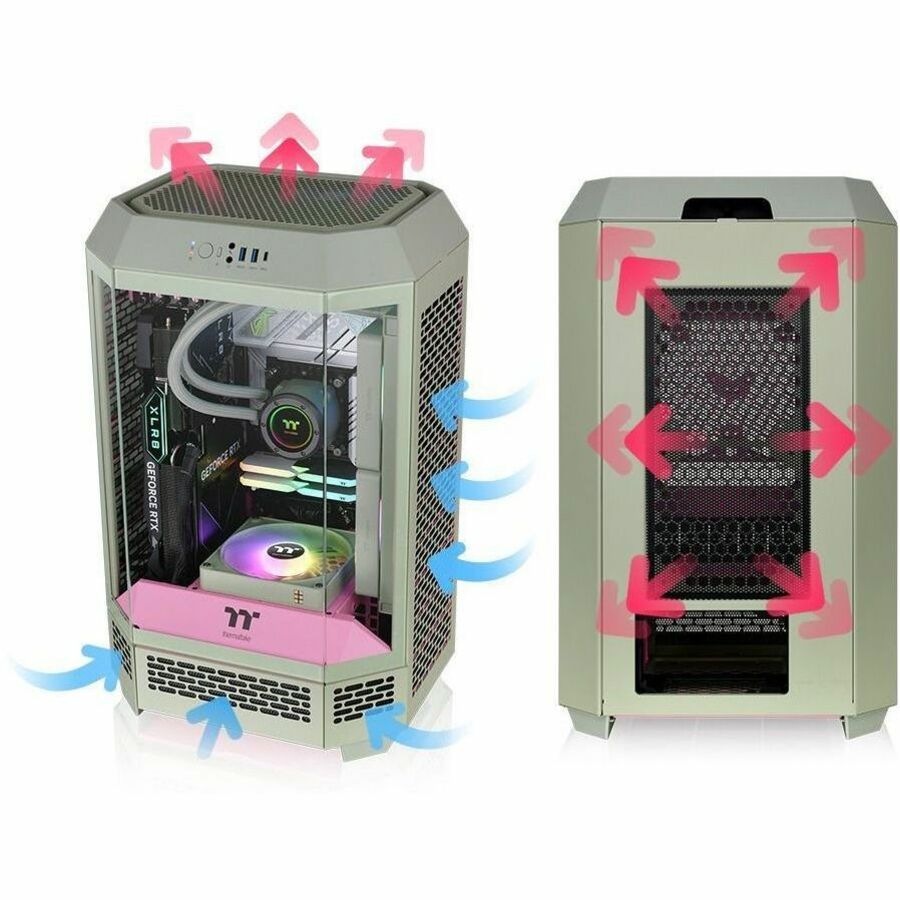 Thermaltake The Tower 300 Matcha Plum Micro Tower Chassis CA-1Y4-00SJWN-00