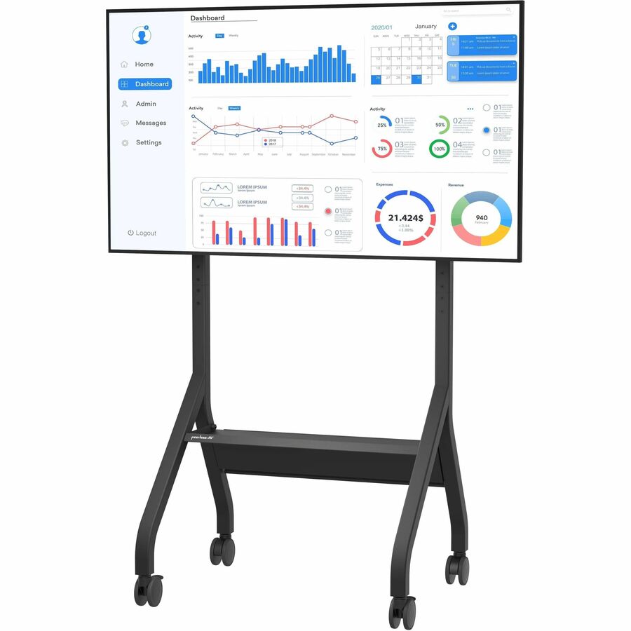 SmartMount&reg; Flat Panel Cart for 43" to 75"+ Displays SR860