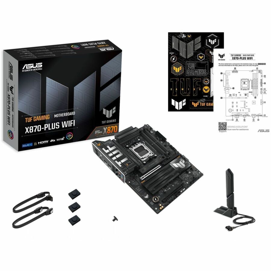 TUF TUF GAMING X870-PLUS WIFI Gaming Desktop Motherboard - AMD X870 Chipset - Socket AM5 - ATX TUFGAMING X870-PLUSWIFI