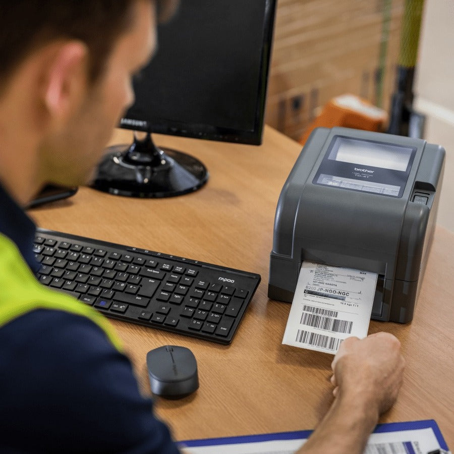 Brother TD-4520TN Desktop Thermal Transfer Printer - Monochrome - Label Print - USB - Serial TD4520TN