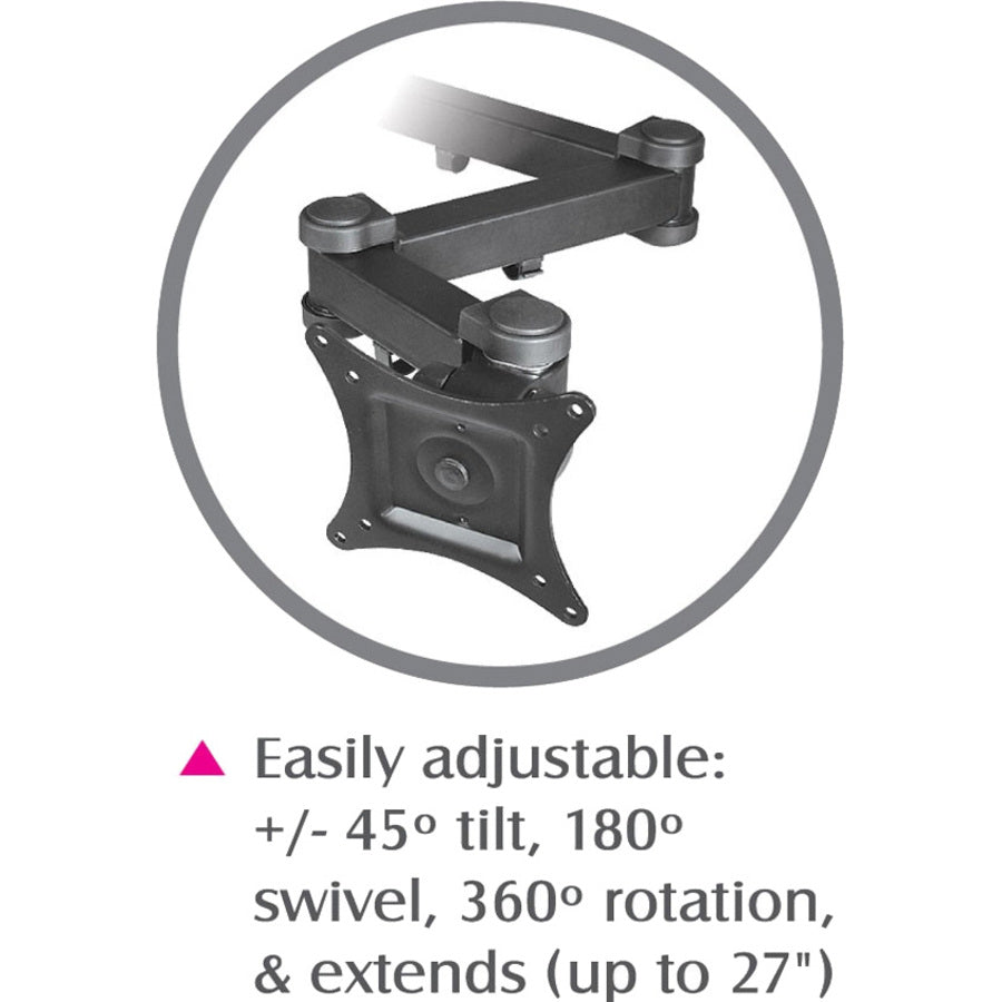 SIIG Articulating Quad Monitor Desk Mount - 13" to 27" CE-MT0S12-S1