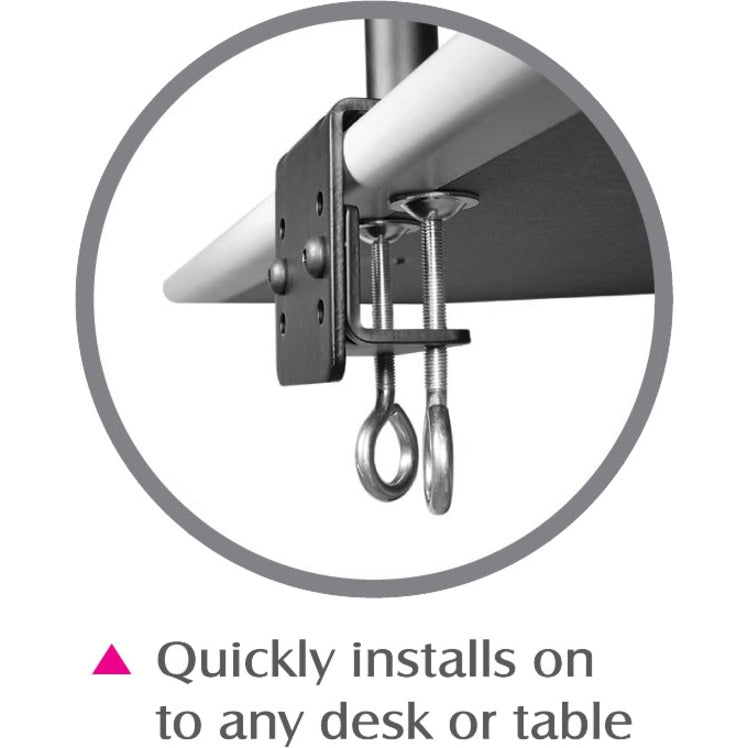SIIG Articulating Quad Monitor Desk Mount - 13" to 27" CE-MT0S12-S1