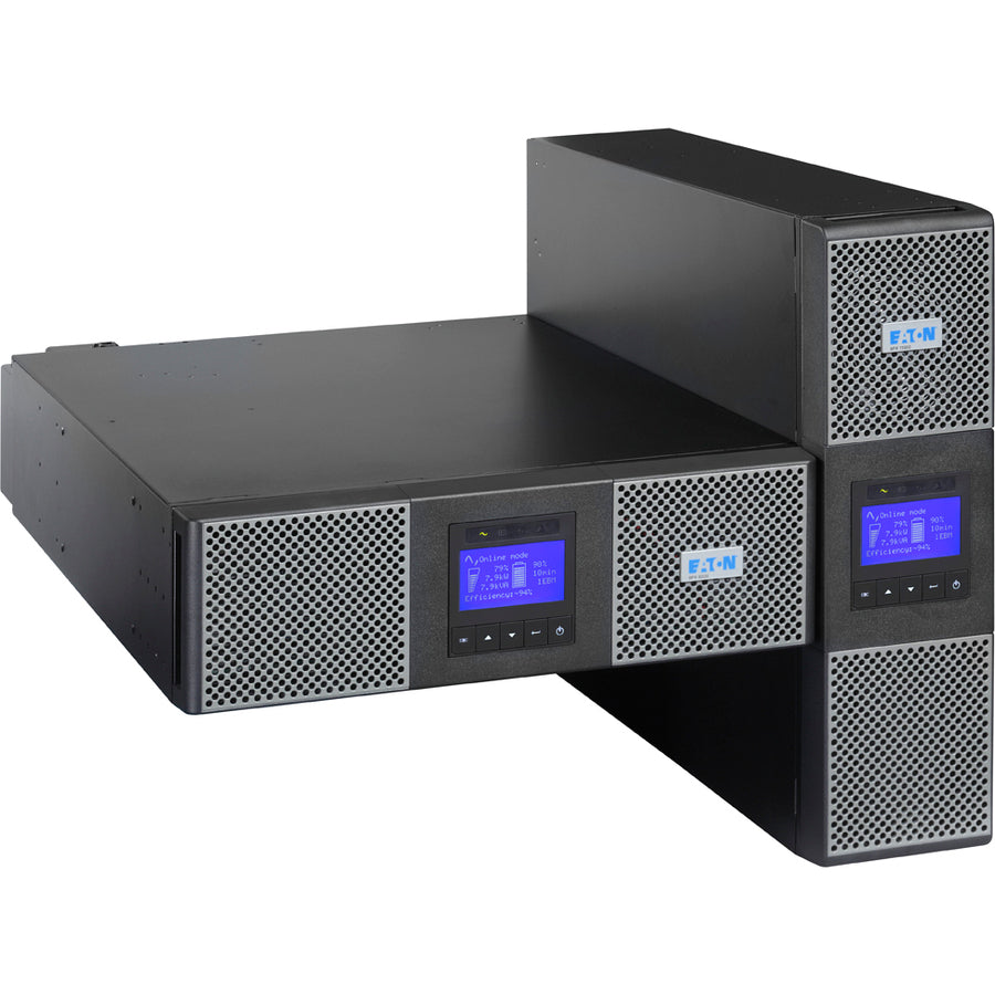Eaton 9PX 6000VA 5400W 208V Online Double-Conversion UPS - L6-30P, 2 L6-20R, 2 L6-30R, Hardwired Output, Cybersecure Network Card, Extended Run, 3U Rack/Tower - Battery Backup 9PX6K