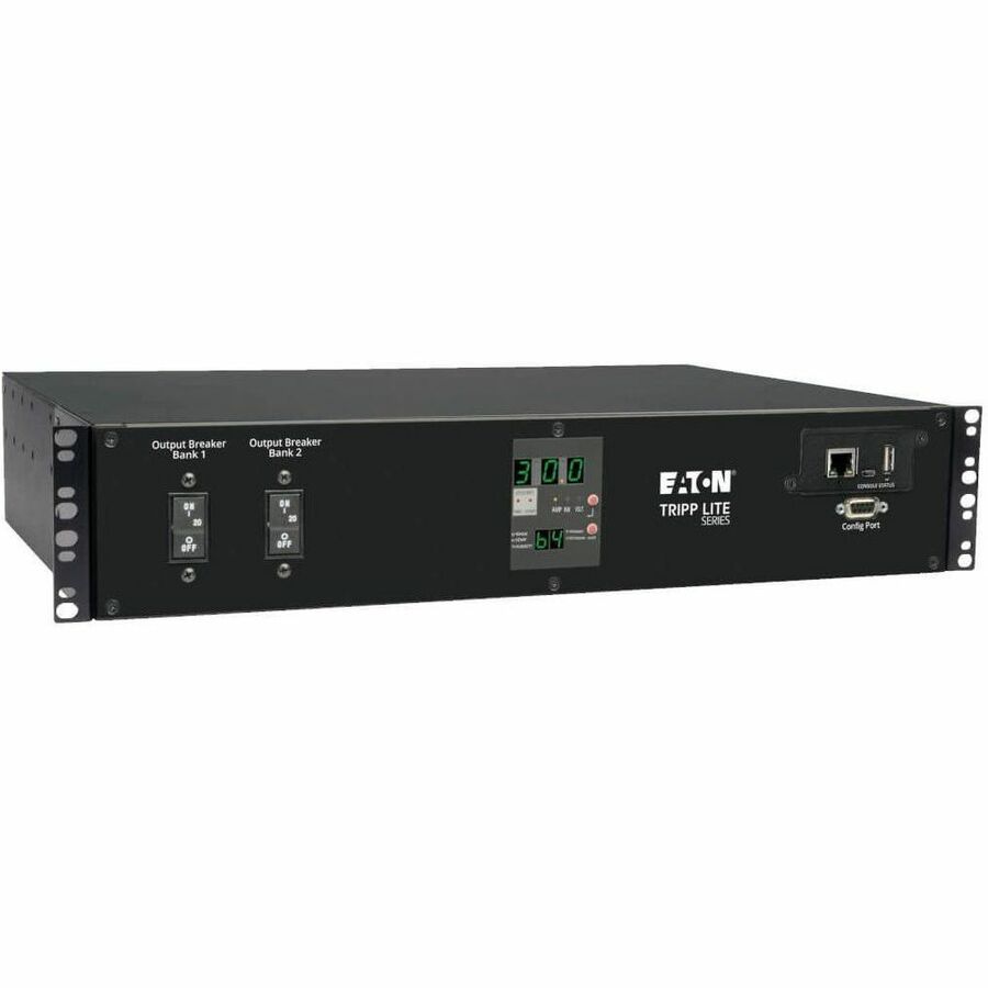 Eaton Tripp Lite Series 5.8kW Single-Phase Switched Automatic Transfer Switch PDU, Two 200-240V L6-30P Inputs, 16-C13 2-C19 & 1 L6-30R Outlet, 2U, TAA PDUMH30HVATNET