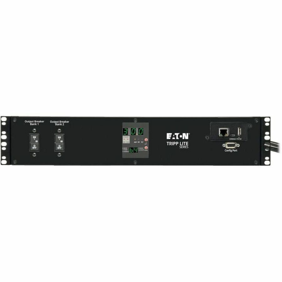 Eaton Tripp Lite Series 5.8kW Single-Phase Switched Automatic Transfer Switch PDU, Two 200-240V L6-30P Inputs, 16-C13 2-C19 & 1 L6-30R Outlet, 2U, TAA PDUMH30HVATNET