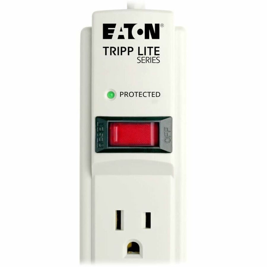 Eaton Tripp Lite Series Protect It! 6-Outlet Surge Protector, 6 ft. Cord, 790 Joules, Diagnostic LED, Light Gray Housing TLP606